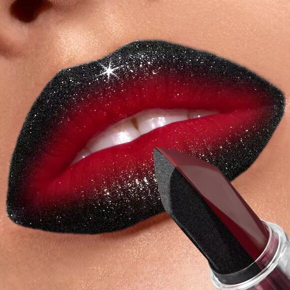NIB 2 Tone Lipstick Matte BlackRed - Picture 1 of 7